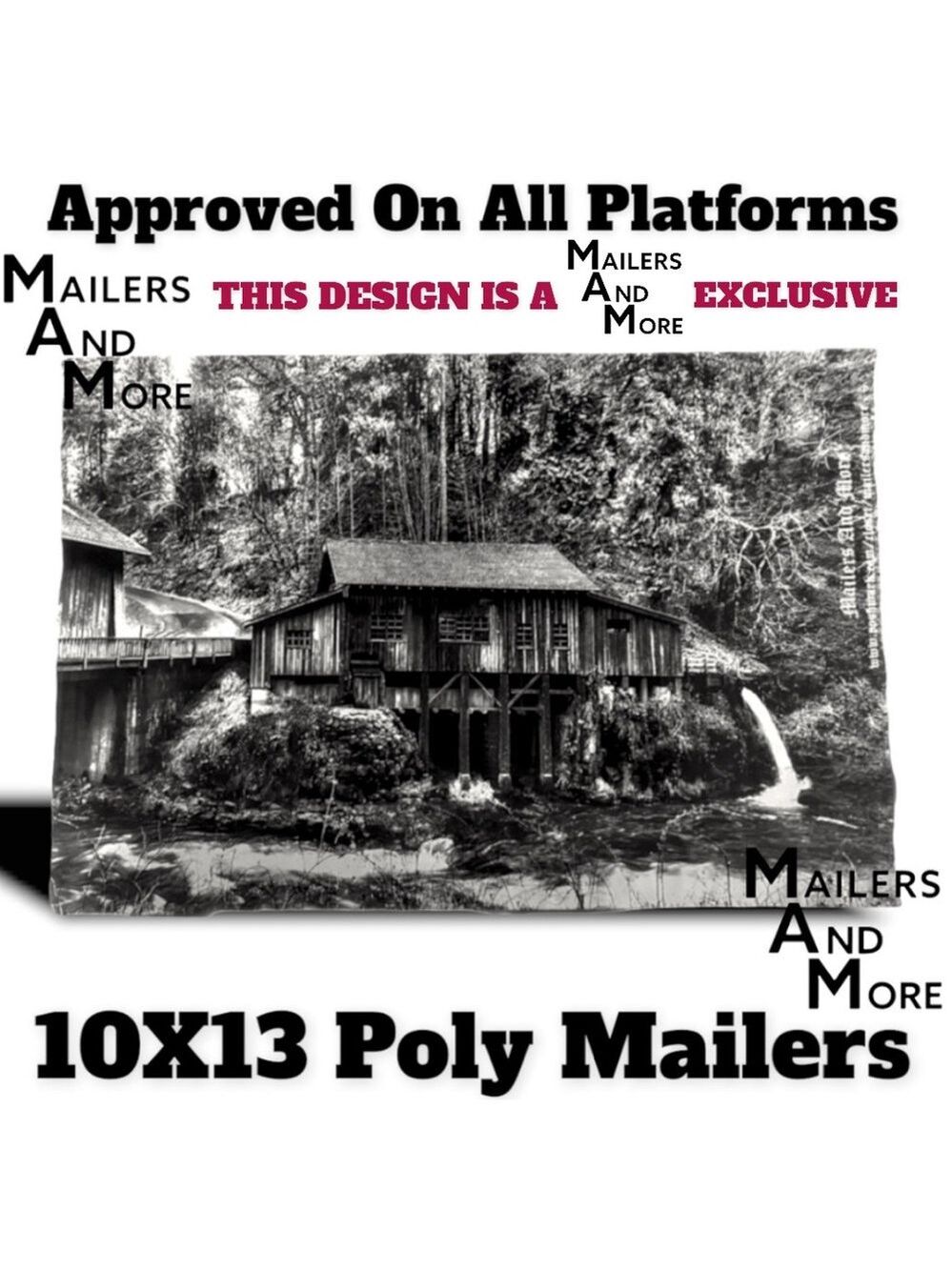 25 10X13 Poly Mailers Vintage Cedar Creek Grist Mill WA PRICE IS FIRM - Picture 8 of 10